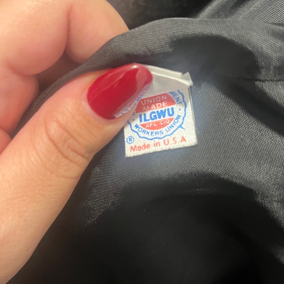 Vintage Black Wool Coat with Velvet Shawl Collar - Union Made - Picture 2 of 7